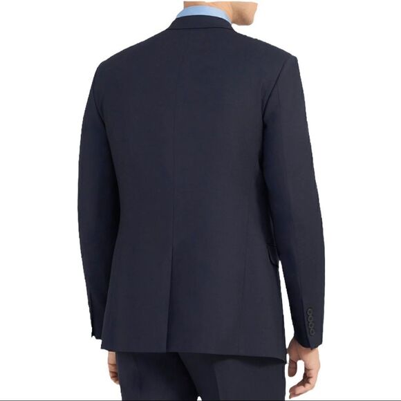 Theory Navy Wool Blend Two-Button Blazer Jacket Size 40R Men’s Suit Coat - Picture 15 of 15